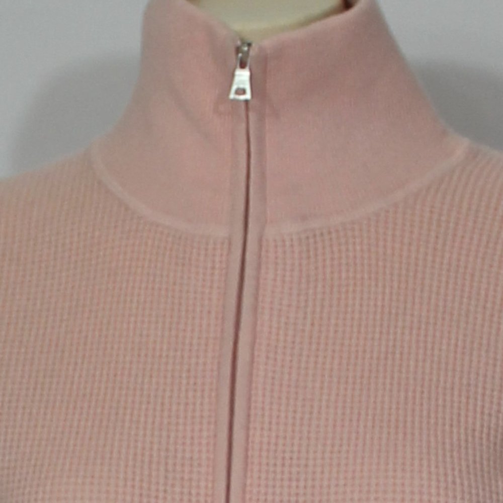 banana republic cashmere cardigan sweater full zipper blush 2 pockets Medium - Picture 8 of 8